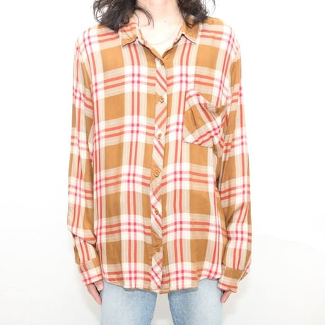 Rayon Checked Pattern Shirt