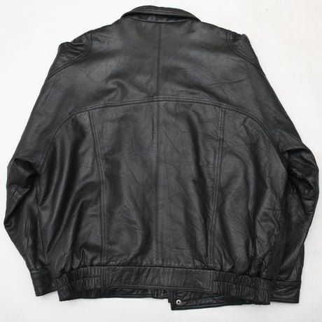 Black Lamb Leather Jacket Loose Silhouette