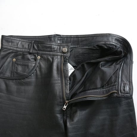 Euro Vintage Black Leather Pants