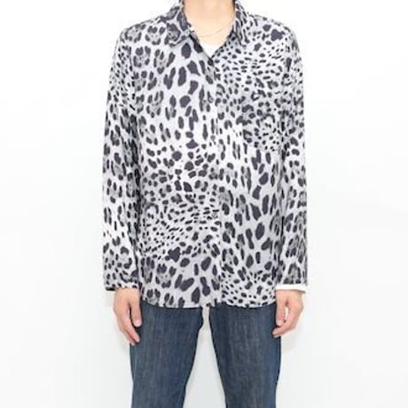 Leopard Pattern Rayon L/S Shirt