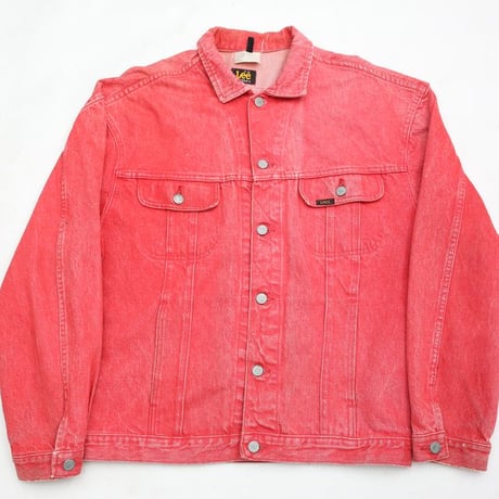 80's Lee Denim Jacket Fade Red