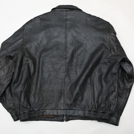 Black Leather Jacket Loose Silhouette