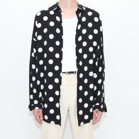 Rayon Dot Pattern L/S Shirt