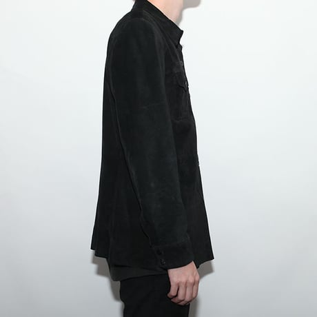 Black Suede Shirt Jacket