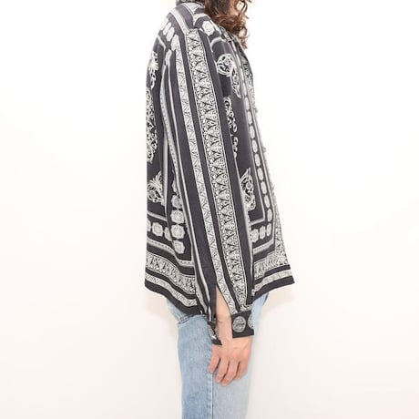 Open Collar Silk L/S Shirt