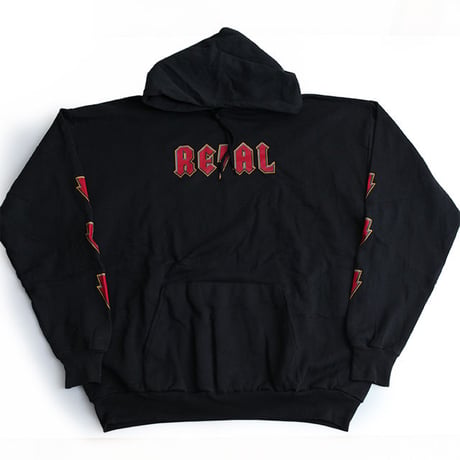 リアルスケートボード ビンテージパーカー 袖プリント デッドストック Real Skatebords Hoodie