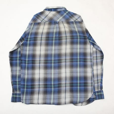 Ombre Plaid Cotton Flannel Shirt