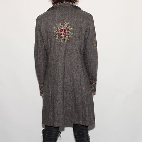 Embroidery Wool Coat