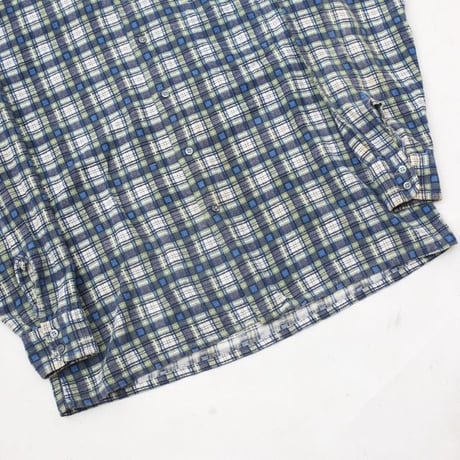 70's Print Flannel Plaid Shirt