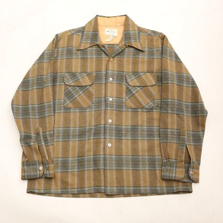 70s Wool Plaid Loop Shirt