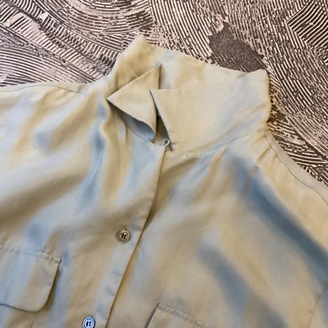 Open Collar Silk L/S Shirt
