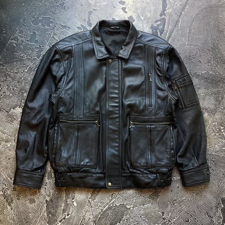 Flight Leather Jacket Black