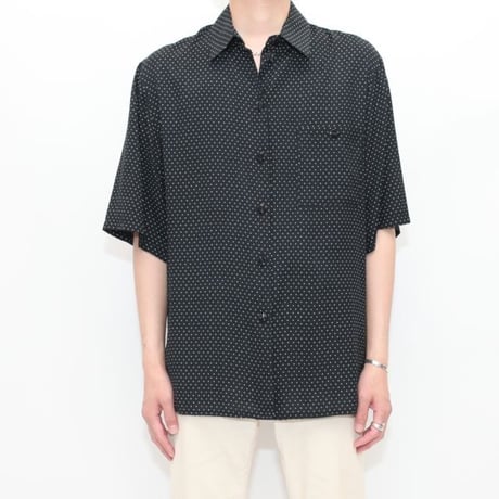Euro Vintage Viscose Dot Pattern S/S Shirt