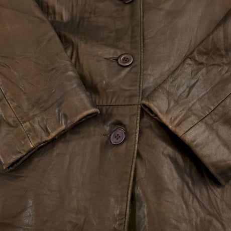 Saks Fifth Avenue Black Leather Coat