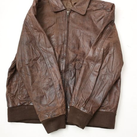 Brown Rib Leather Jacket