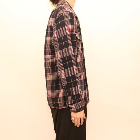 70's Pendleton Open Collar Wool Checked L/S Shirt