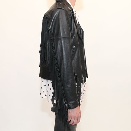 Good Shaped Fringe Leather Jacket
