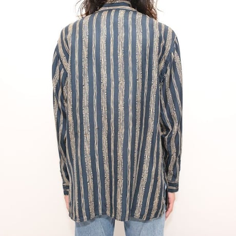 Open Collar Silk L/S Shirt