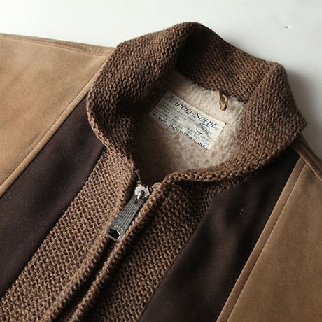Vintage Leather×Knit Jacket