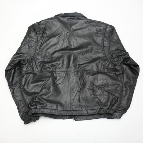 Black Leather Jacket Loose Silhouette