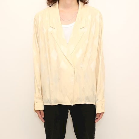 Argyle Pattern Silk Tops