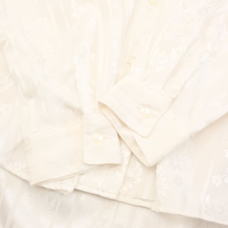 Flower Pattern Open Collar L/S Shirt