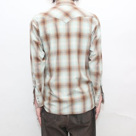Ombre Plaid Western Shirt