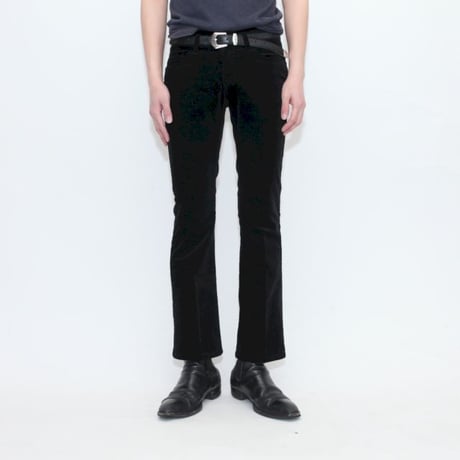 Black Velour Flared Pants