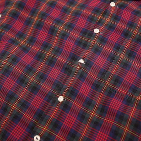 40's Rogers Peet Company Checked Open Collar S/S Shirt