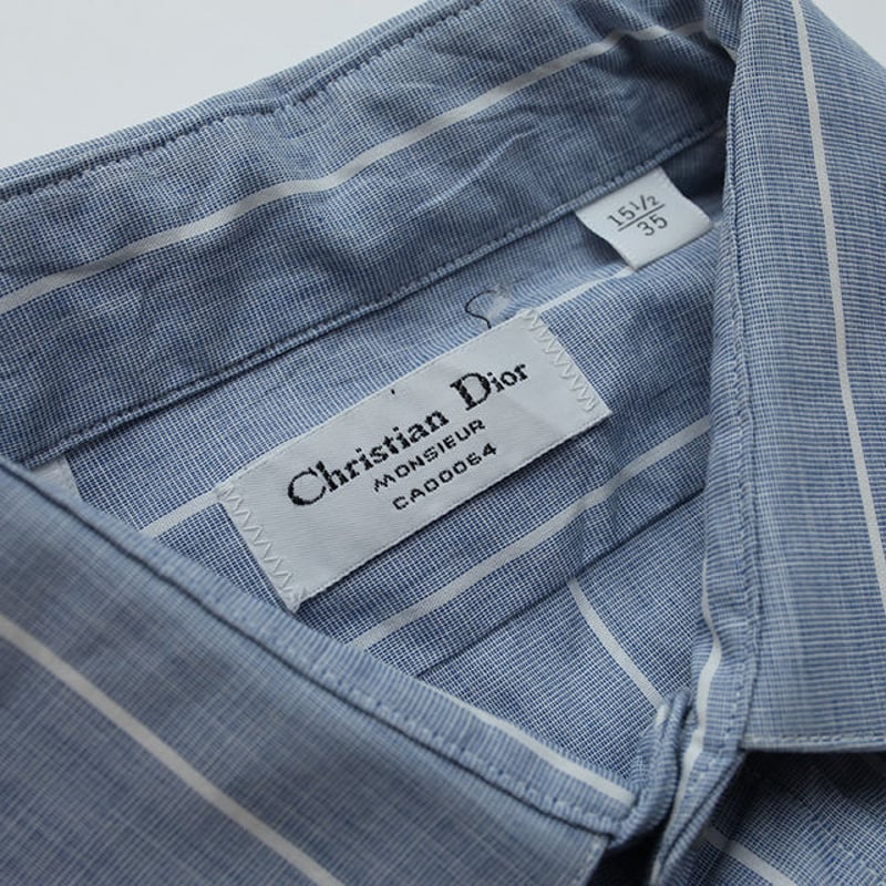 80s クリスチャンディオール ドレスシャツ ストライプ Christian Dior 