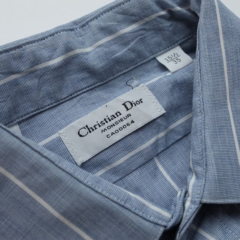 80s クリスチャンディオール ドレスシャツ ストライプ Christian Dior