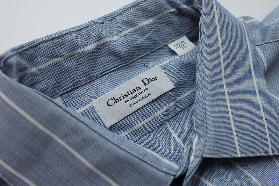 80s クリスチャンディオール ドレスシャツ ストライプ Christian Dior L/S Shirt