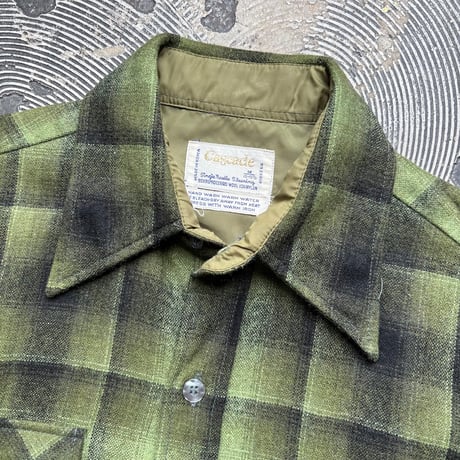 70s Cascade Wool Ombre Plaid Shirt