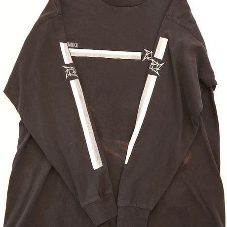 90's Metallica Ninja Star Reflector Print L/S T-Shirt