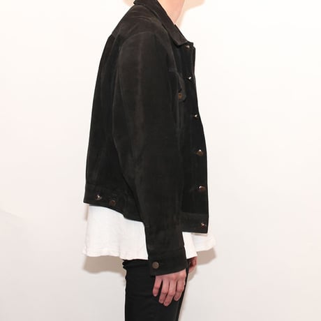 Black Suede Trucker Jacket