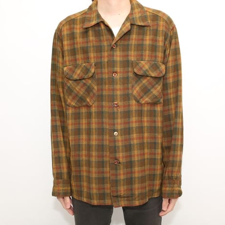 60s Pendleton Wool Plaid Loop Shirt
