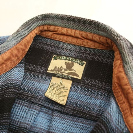 90s Cotton Flannel Ombre Plaid Shirt