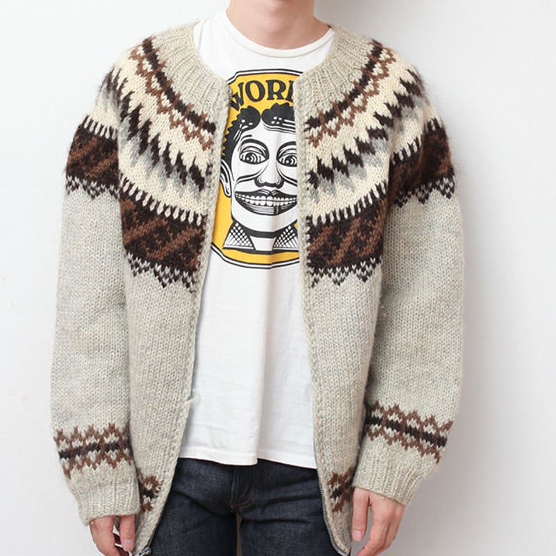 HILDA アイスランドウール ノルディック柄ニットカーディガン HILDA アイスランドウール ノルディック柄ニットカーディガン Iceland