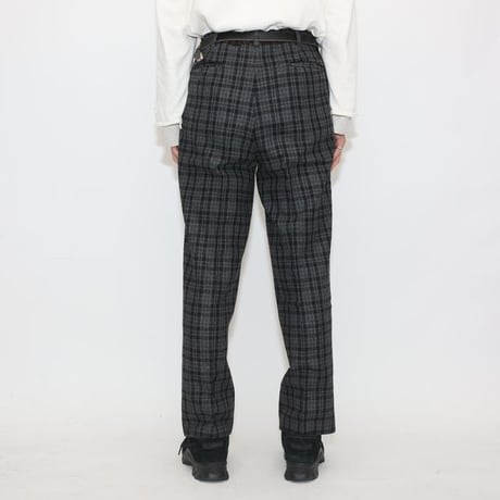 Wool 2Tuc Plaid Slacks