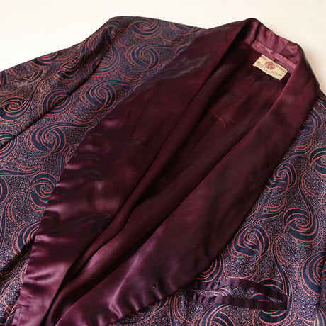 Vintage Atomic Pattern Satin Gown