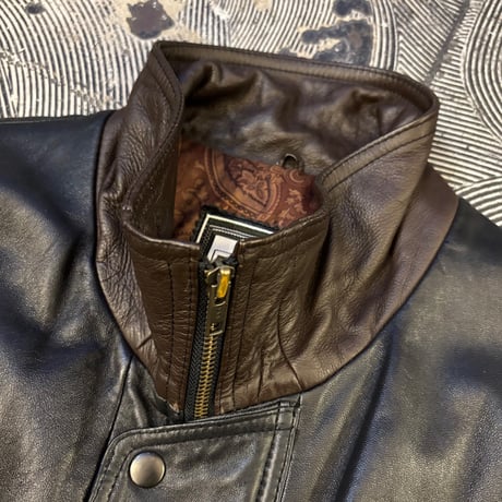 Via Nuova Pelle Stand Collared Leather Jacket