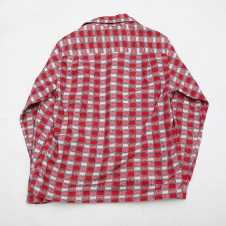 Plaid Print Flannel Open Collared Shirt
