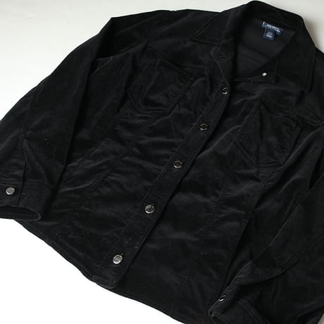 Black Velvet Trucker Type Jacket