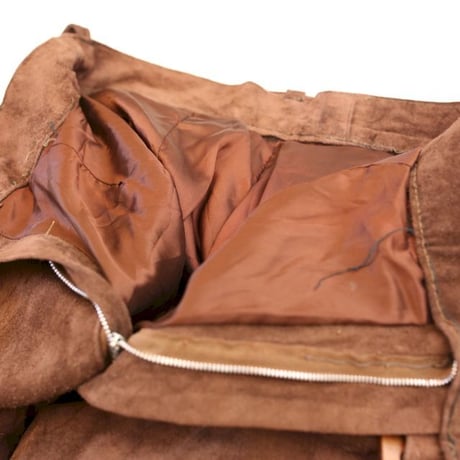 70's Suede Leather Flared Pants
