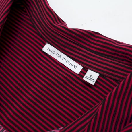Red × Black Stripe L/S Shirt