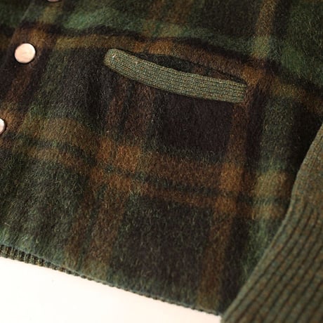 Vintage Mohair Check  Cardigan  
