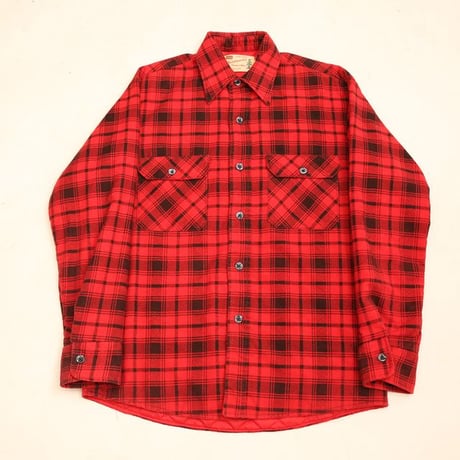 70s Sears Plaid Quilting Lined Shirt