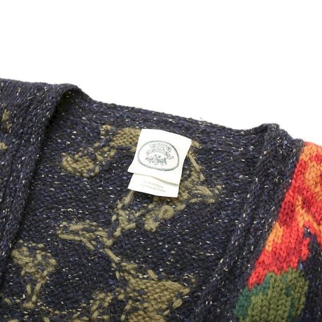 Flower Pattern Knit Cardigan