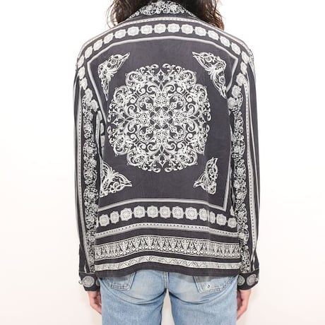 Open Collar Silk L/S Shirt