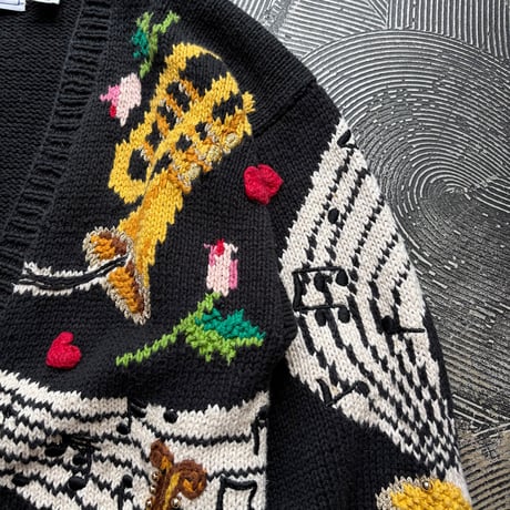 Belle Pointe Ramie×Cotton Hand Knit Cardigan